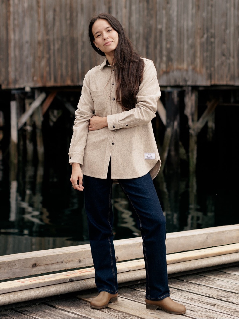 ANIAN Lightweight Melton - women’s - Honey - size medium
